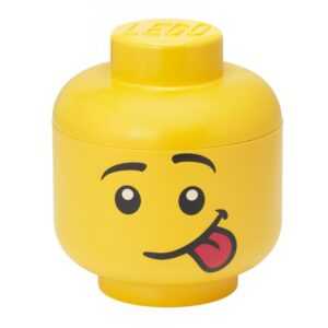 Žlutý úložný box ve tvaru hlavy LEGO® Silly 19 cm