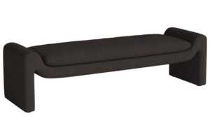 Bolia Tmavě hnědá bouclé lavice Mielo 181 cm