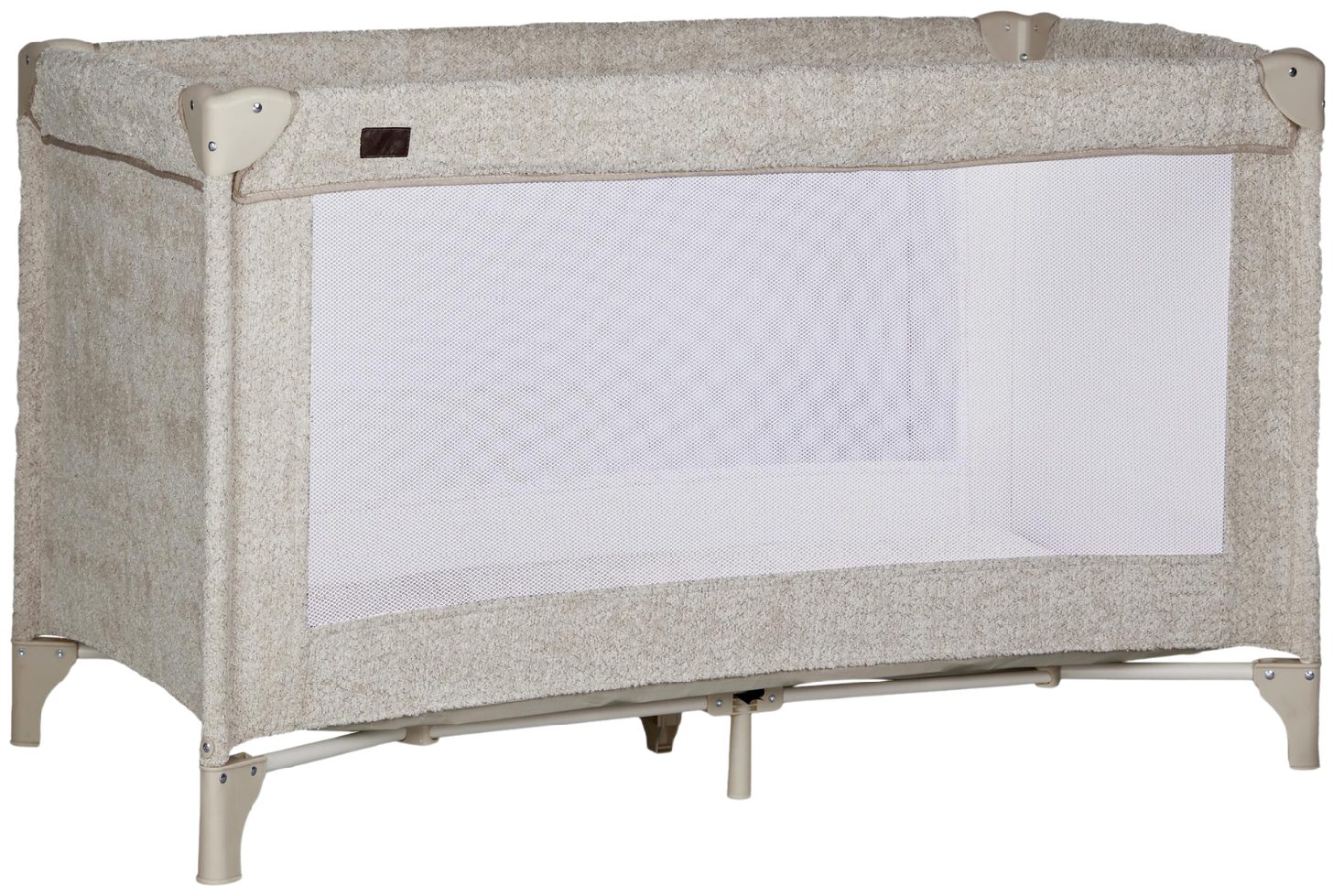 Quax Béžová bouclé cestovní postýlka Cot 120 x 60 cm