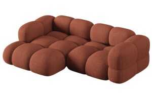 Cosmopolitan Design Terakotově oranžová rohová pohovka Loretto 250 cm