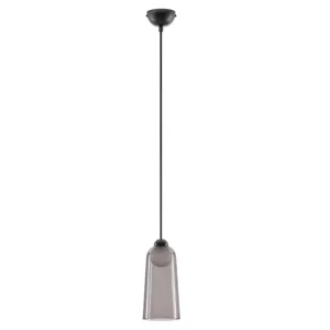 Nova Luce Kouřově šedé závěsné LED světlo Dione 10 cm