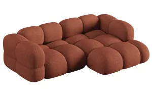 Cosmopolitan Design Terakotově oranžová rohová pohovka Loretto 250 cm