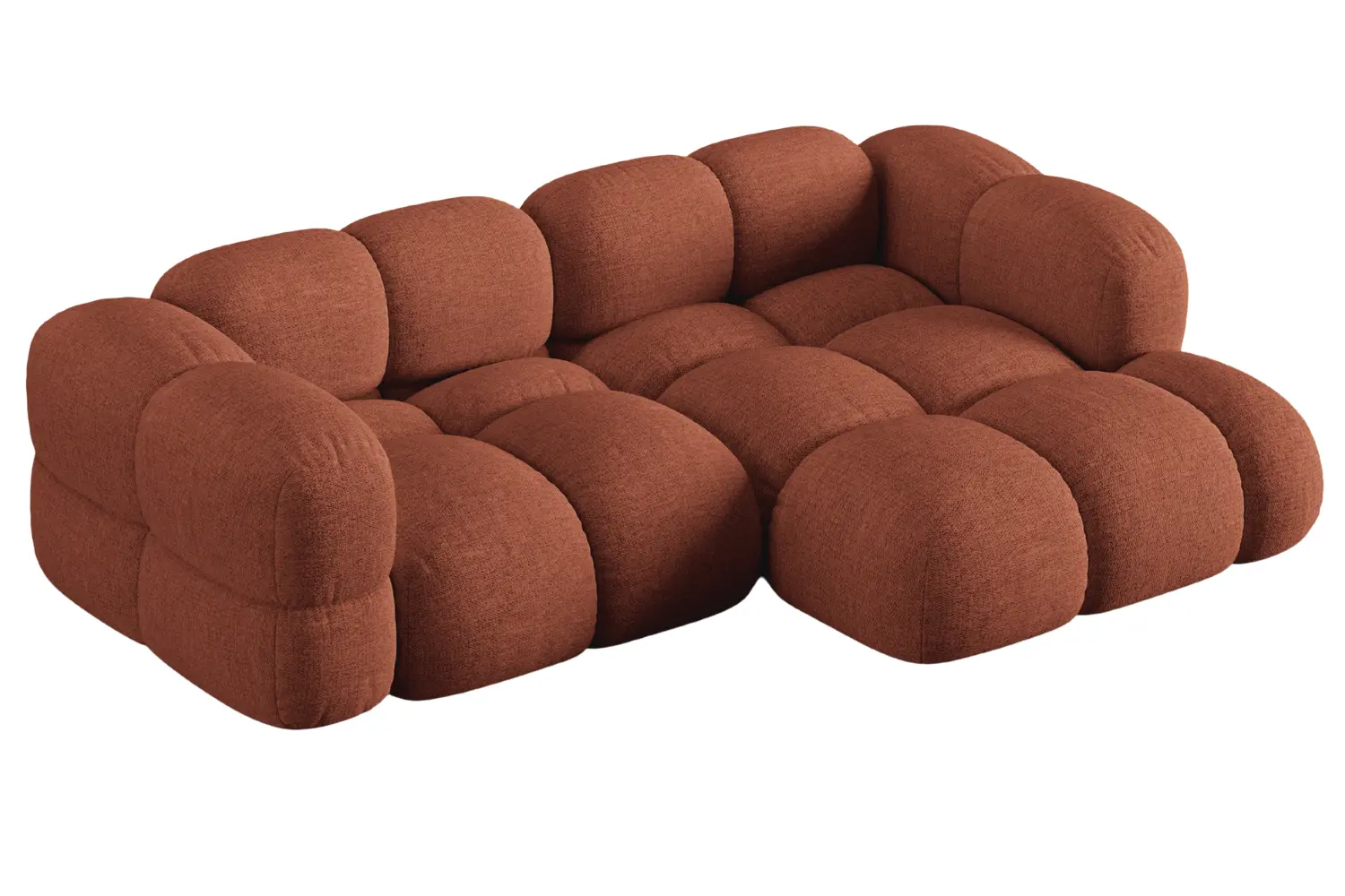Cosmopolitan Design Terakotově oranžová rohová pohovka Loretto 250 cm