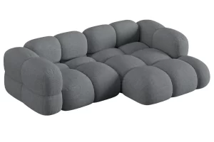 Cosmopolitan Design Šedá rohová pohovka Loretto 250 cm