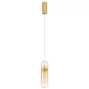 Nova Luce Zlaté skleněné závěsné LED světlo Norma 8 cm