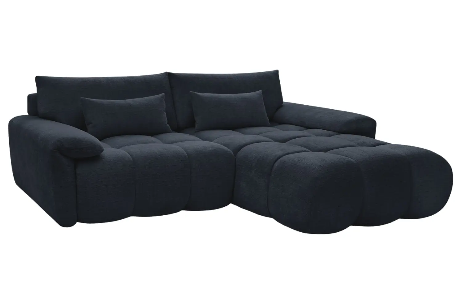 Bobochic Paris Tmavě modrá rohová pohovka Ivane 263 cm