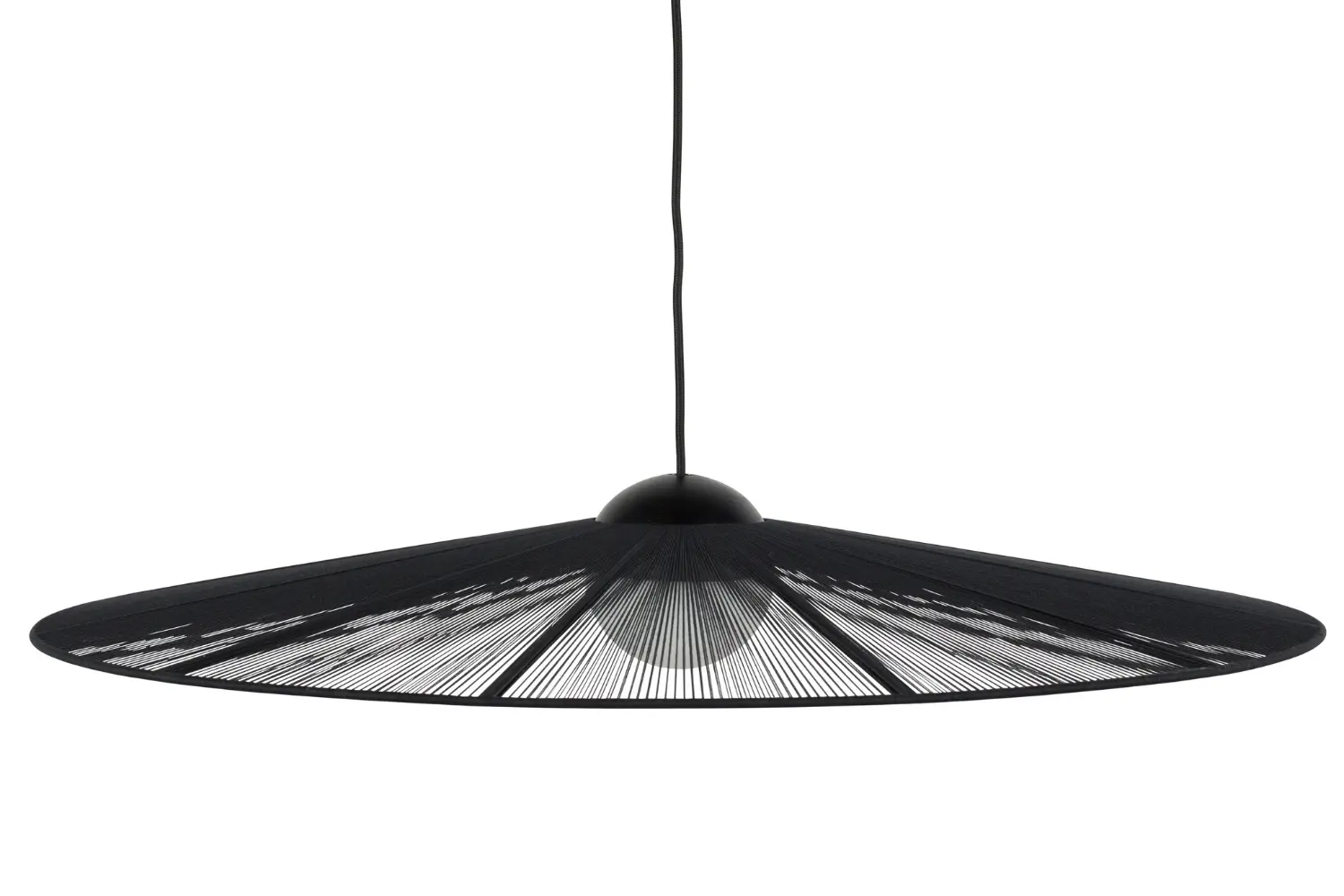 Zuiver Černé bavlněné závěsné světlo BELLE ⌀80 cm