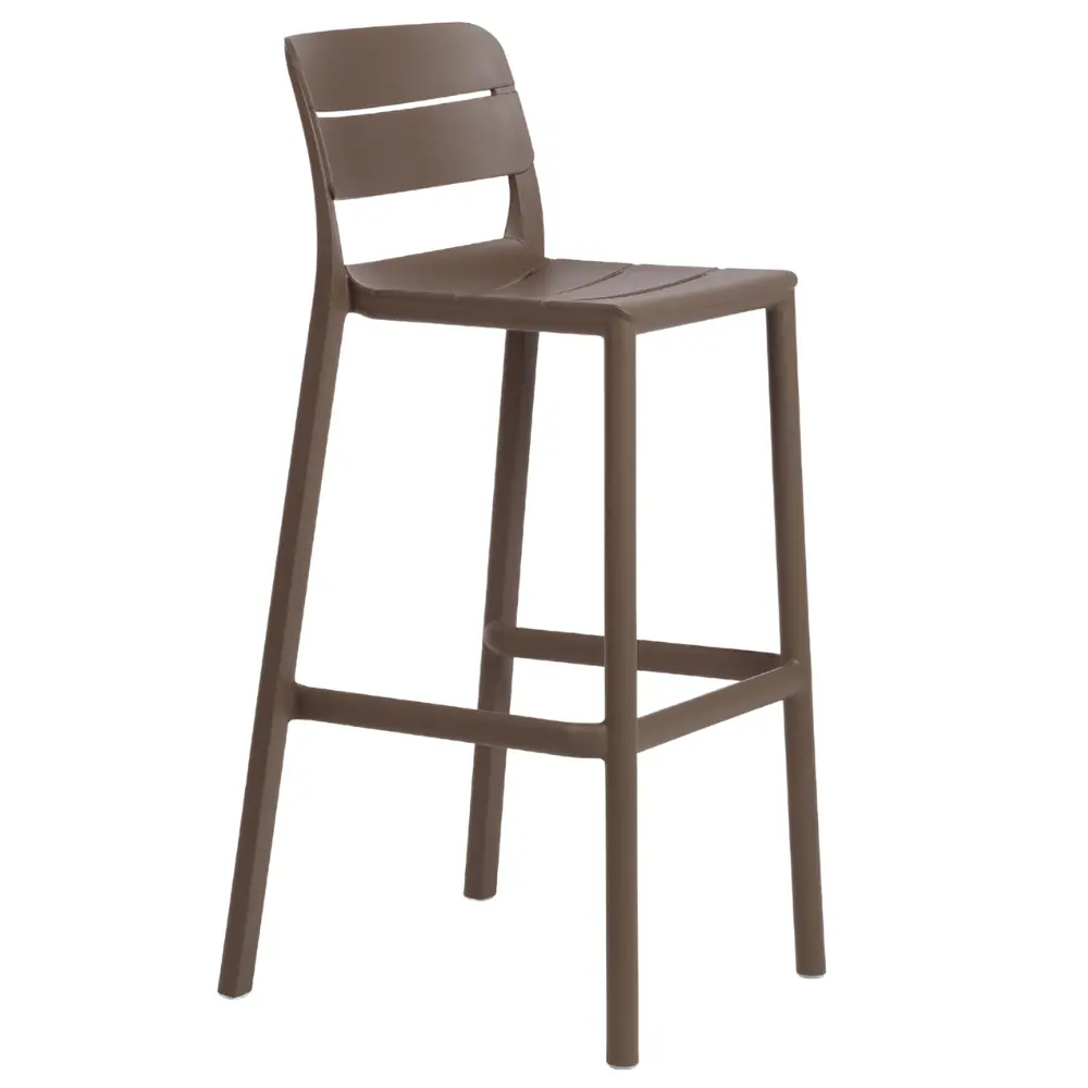 Nardi Hnědá plastová barová židle Cassia 76 cm