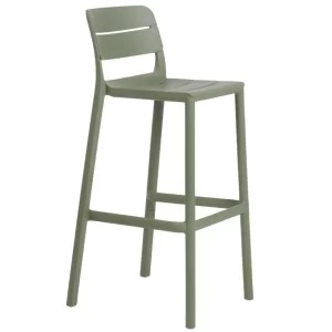 Nardi Zelená plastová barová židle Cassia 76 cm