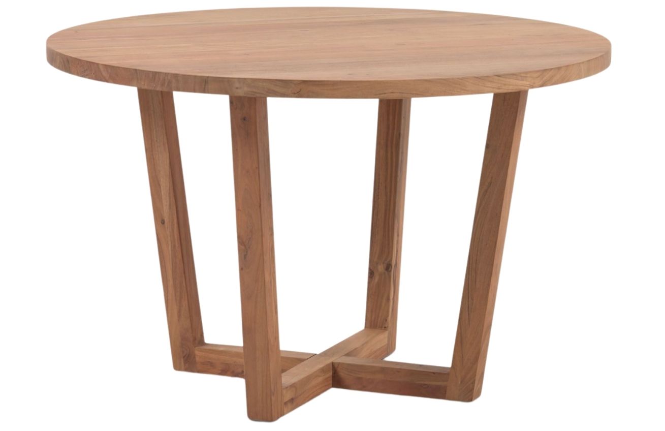 Kave Home Dřevěný jídelní stůl Nahla ⌀120 cm