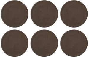 Audo CPH Set šesti tmavě hnědo šedých porcelánových talířů AUDO NEW NORM 21