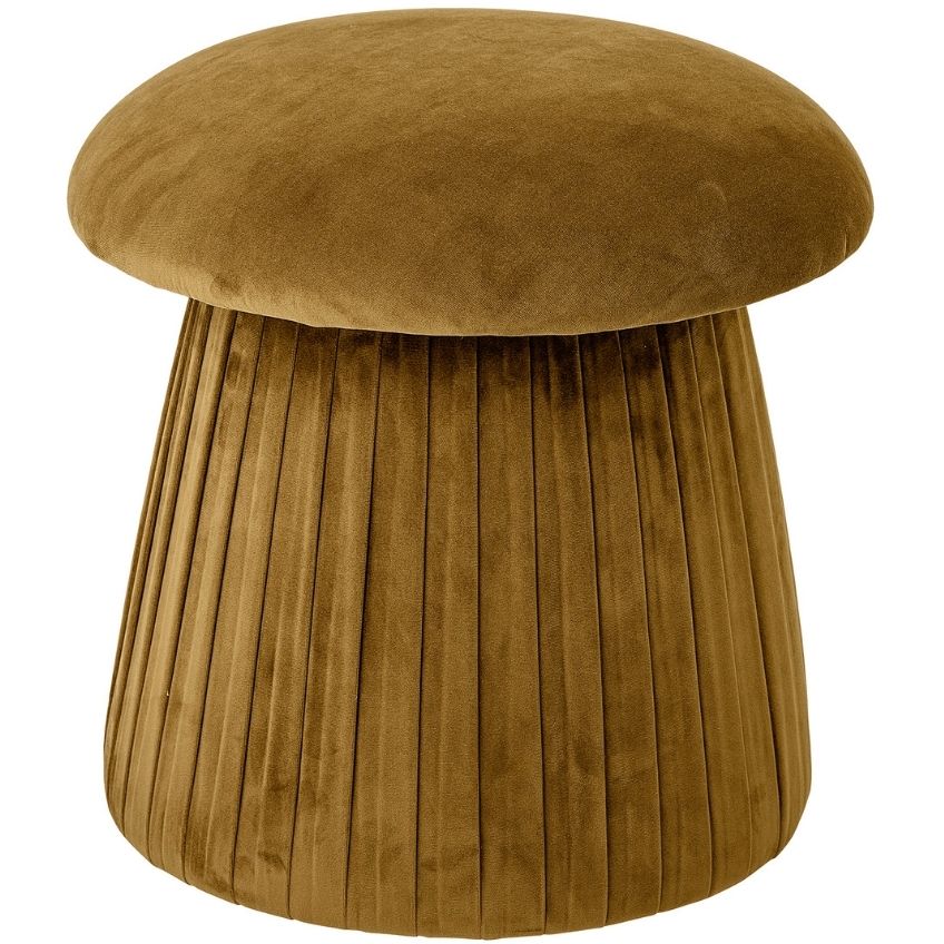 Bloomingville Žluto hnědý sametový puf Roberta 44 cm