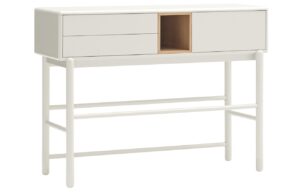 Krémově bílý lakovaný toaletní stolek Teulat Corvo 120 x 35 cm