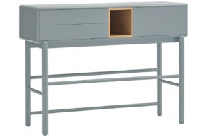 Modrošedý lakovaný toaletní stolek Teulat Corvo 120 x 35 cm