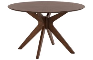 Ořechový kulatý jídelní stůl Somcasa Carmel 120 cm