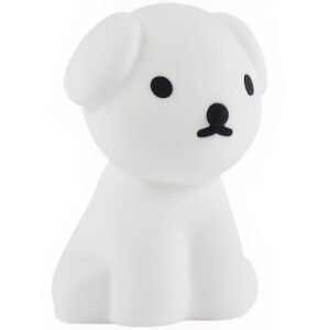 Bílá plastová dětská LED lampa Mr. Maria Snuffy 11 cm