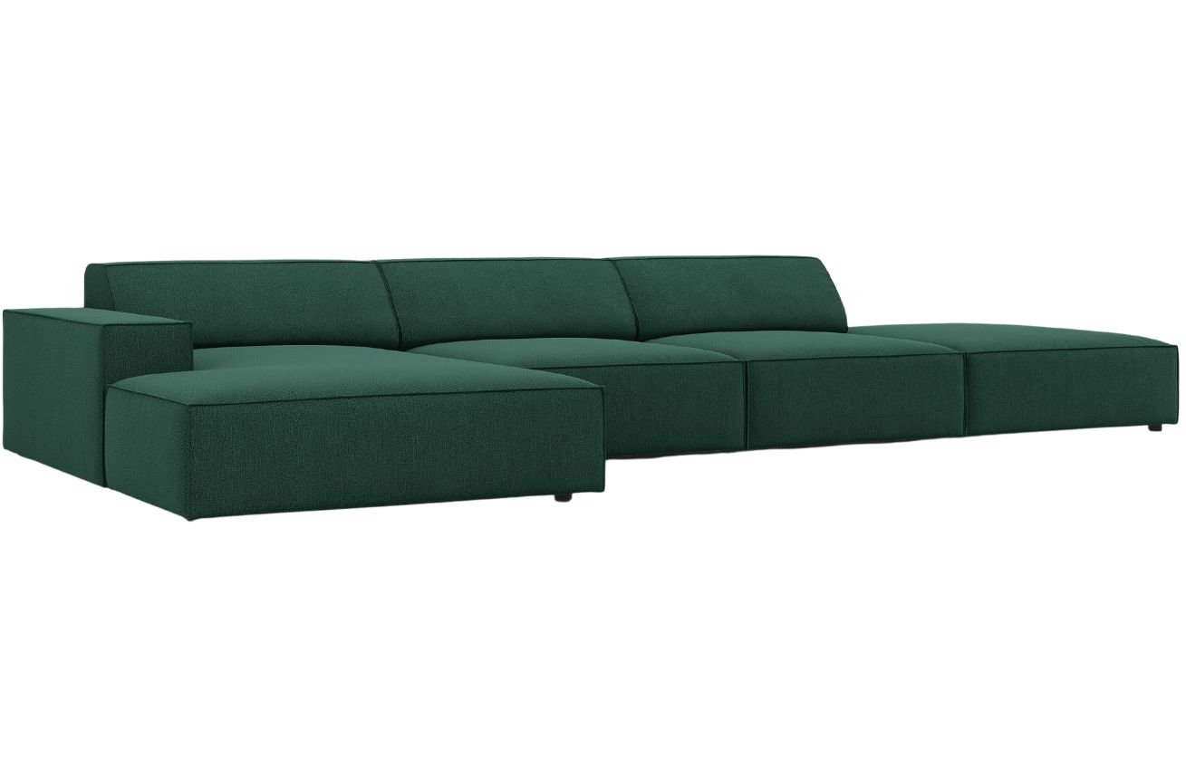 Micadoni Zelená rohová pohovka Jodie 341 cm