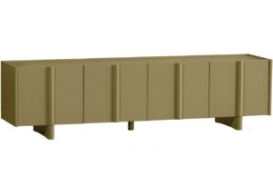 WOOOD Zelený dřevěný TV stolek Basu 200 x 46 cm