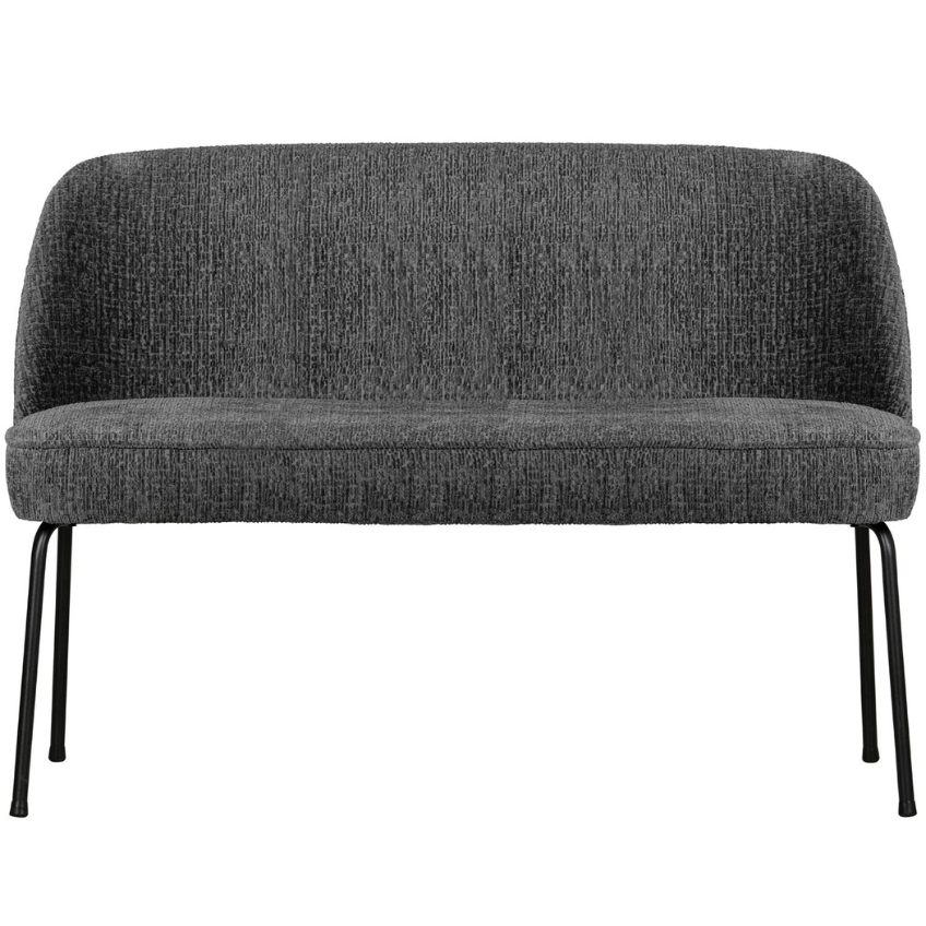 WOOOD Šedá sametová lavice Tergi 120 cm