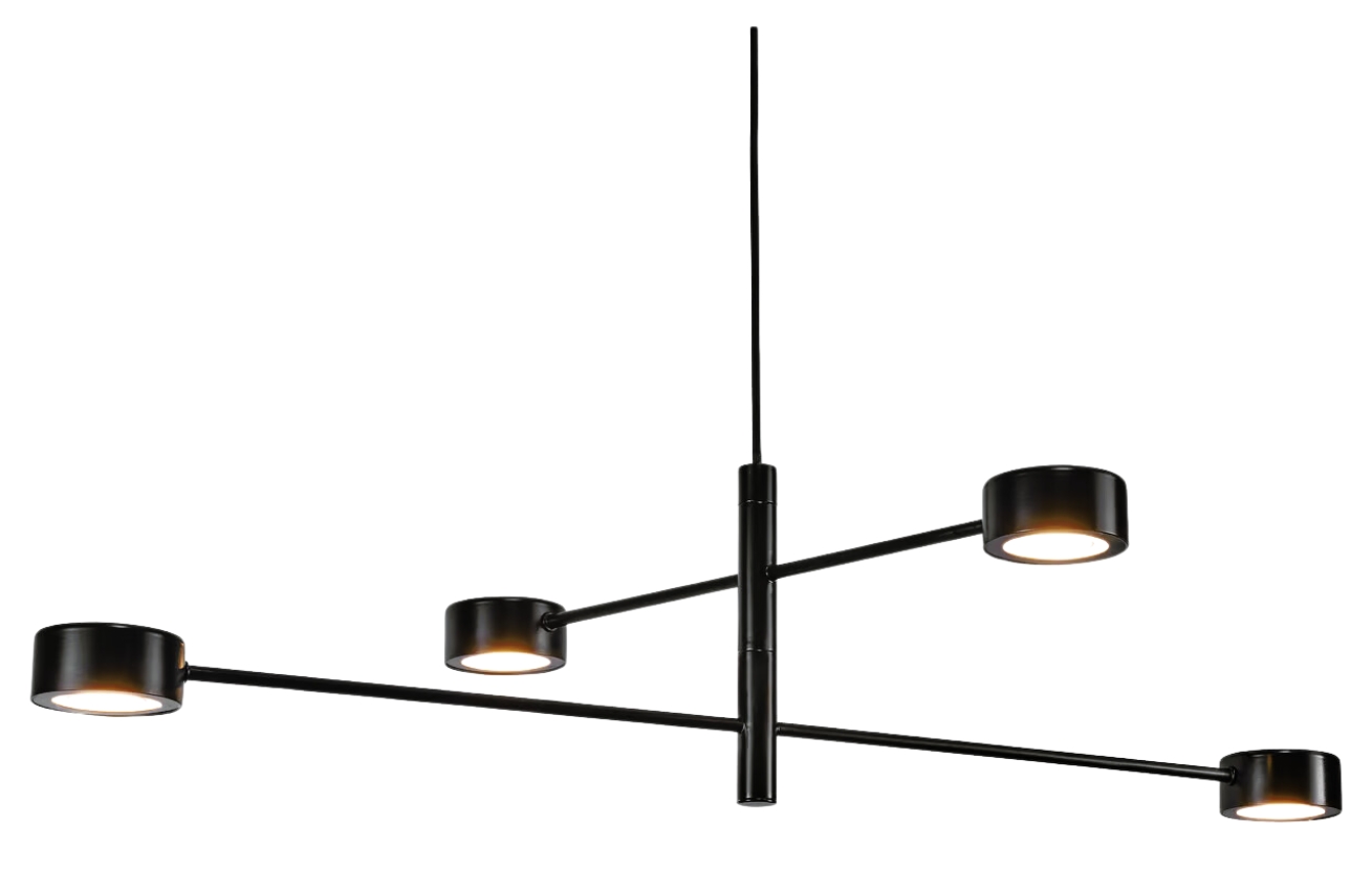 Nordlux Černé kovové závěsné LED světlo Clyde 89 cm
