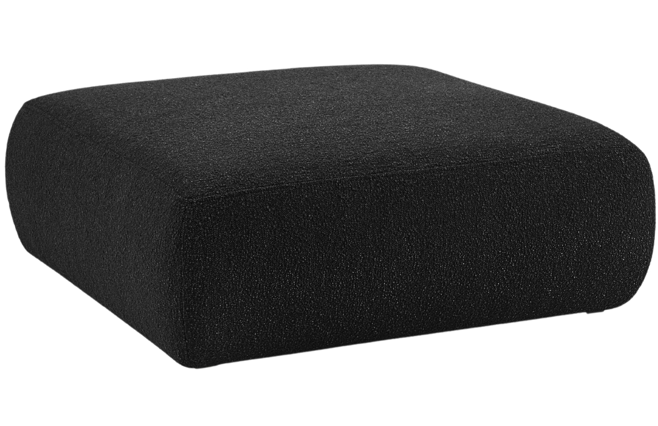 Windsor & Co Černá bouclé podnožka Lola 100 x 100 cm
