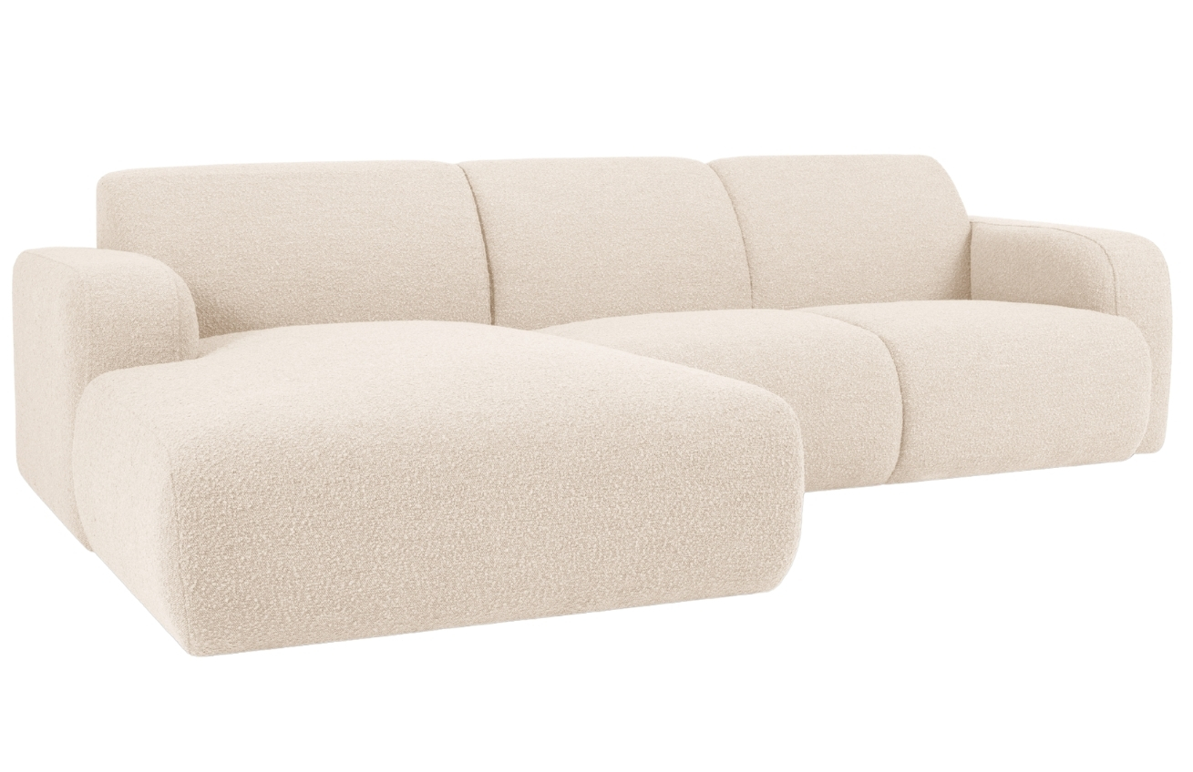 Windsor & Co Béžová bouclé rohová pohovka Lola 250 cm