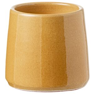 Žlutý keramický květináč J-line Valen 14 cm
