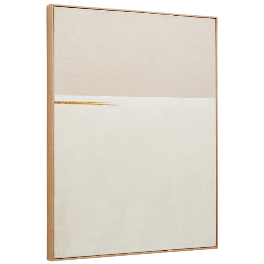 Kave Home Béžový abstraktní obraz Salin II. 100 x 80 cm