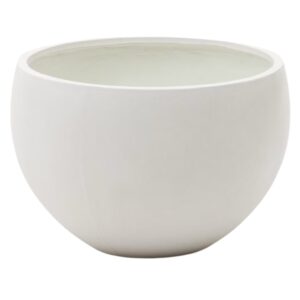 Kave Home Bílý cementový zahradní květináč Grau 48 cm