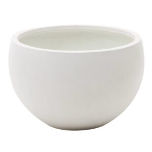 Kave Home Bílý cementový zahradní květináč Grau 36 cm