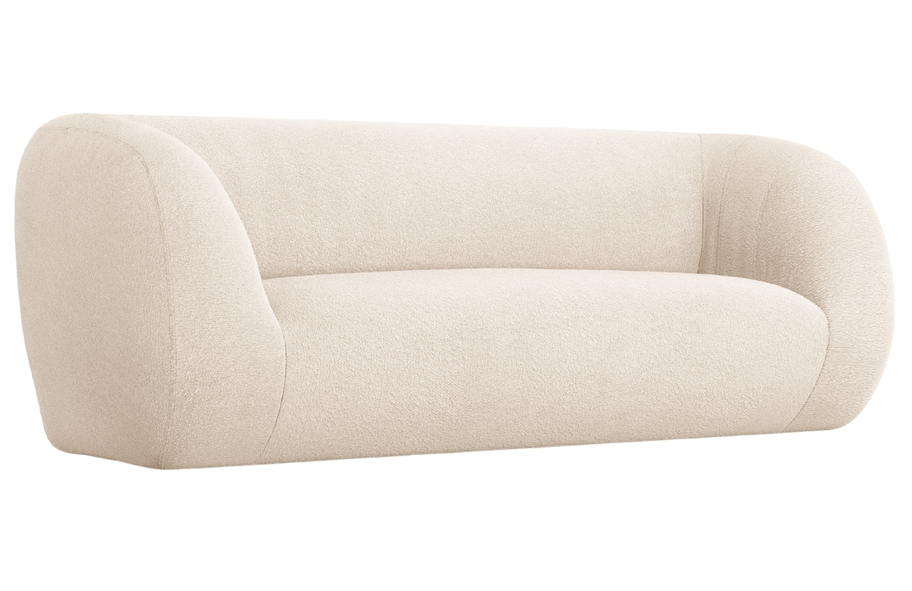 Cosmopolitan Design Béžová bouclé pohovka Essen 210 cm