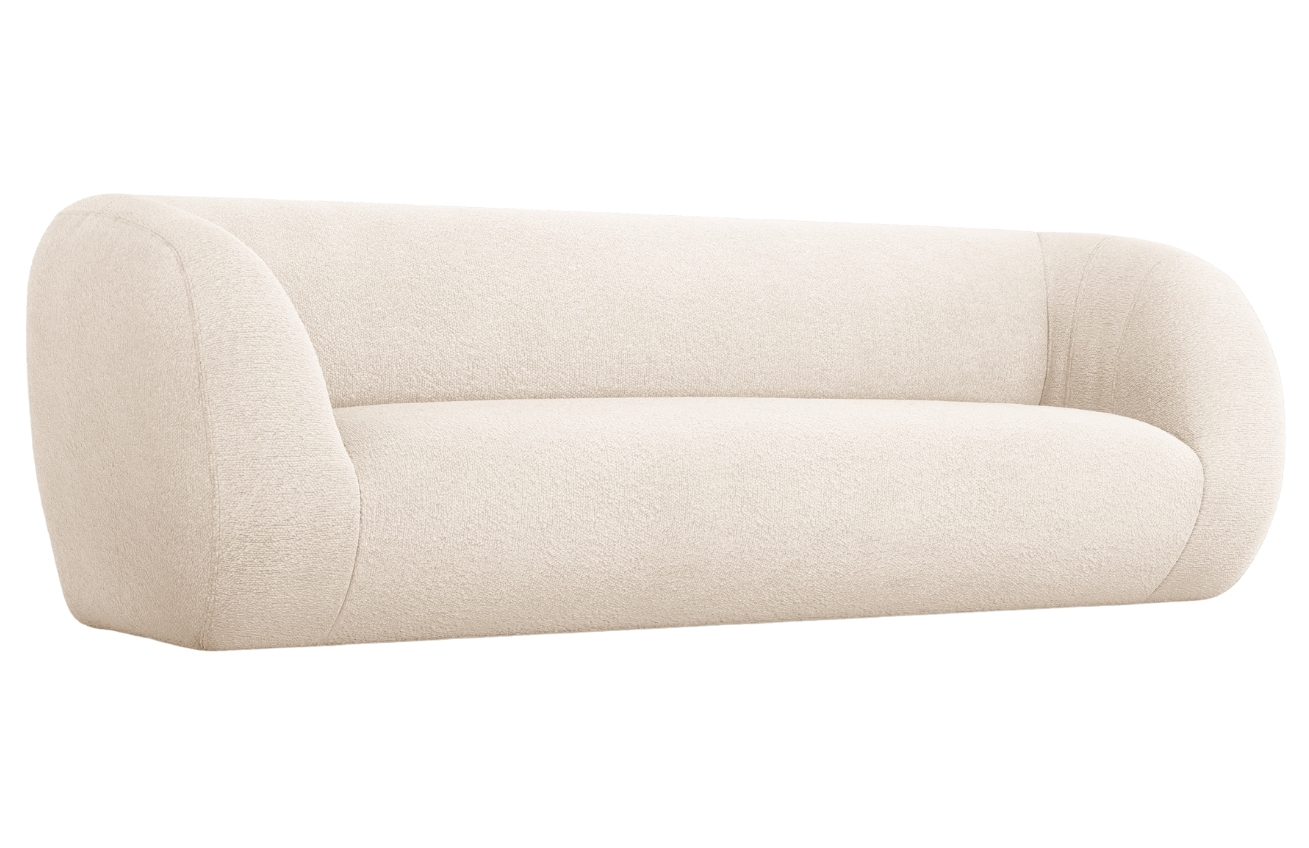 Cosmopolitan Design Béžová bouclé pohovka Essen 230 cm