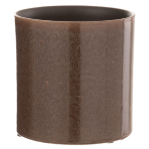 Hnědý keramický květináč J-line Bore Ø 15 cm