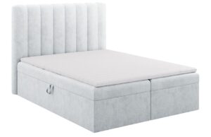 Micadoni Světle modrá boxspring postel Kelp 160 x 200 cm
