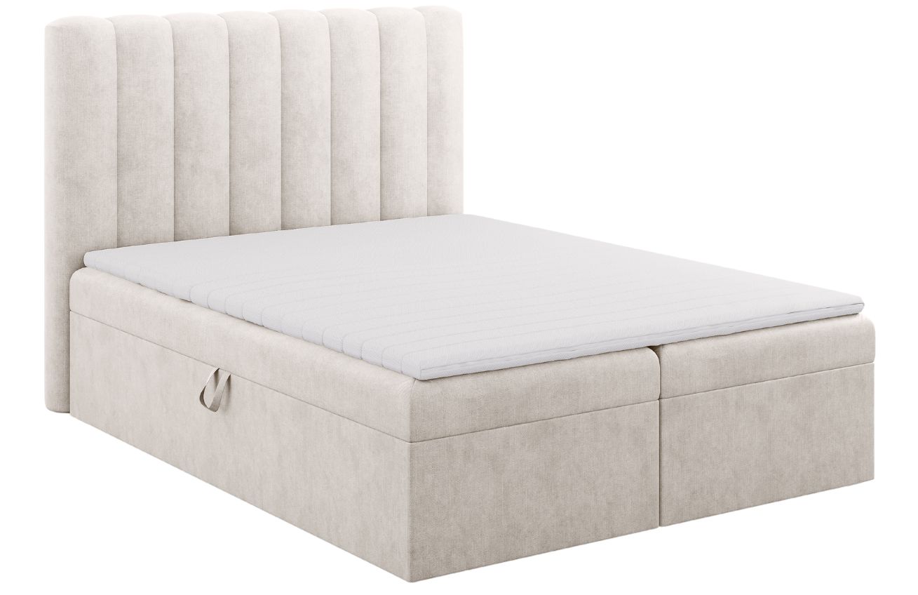 Micadoni Béžová boxspring postel Kelp 180 x 200 cm