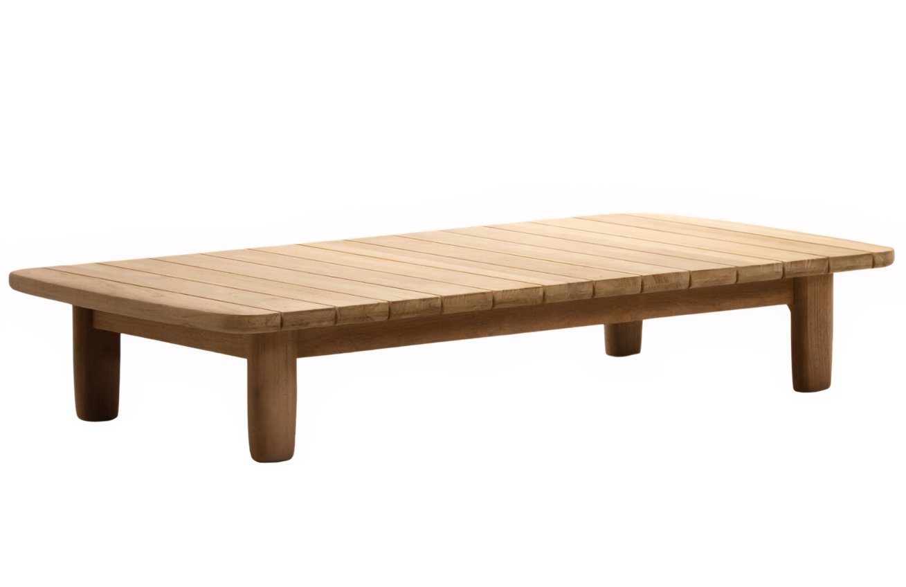 Kave Home Teakový zahradní stolek Tirant 140 x 70 cm