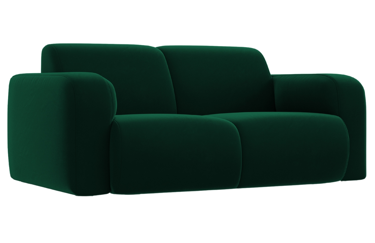 Windsor & Co Lahvově zelená sametová dvoumístná pohovka Lola 170 cm