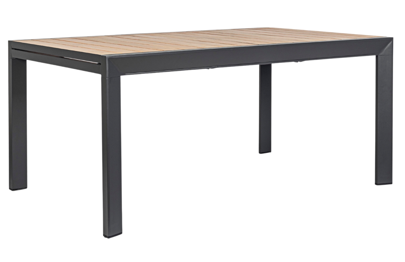 Bizzotto Černý hliníkový zahradní rozkládací stůl Belmar 160/240 x 100 cm