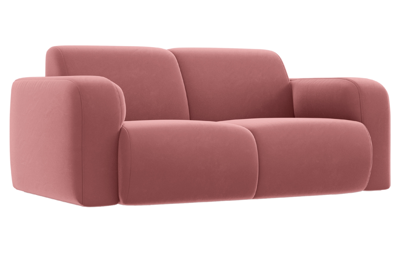 Windsor & Co Růžová sametová dvoumístná pohovka Lola 170 cm