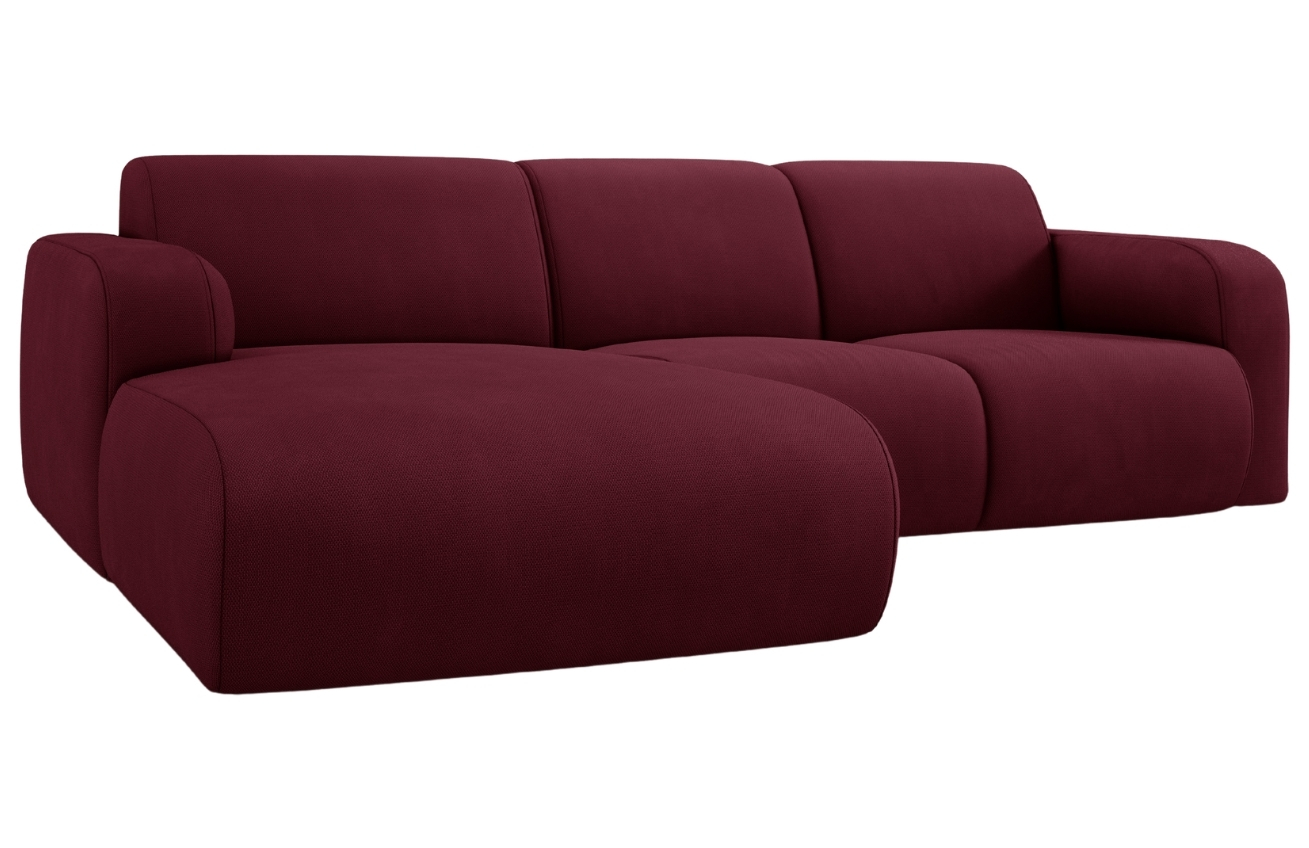 Windsor & Co Bordově červená rohová pohovka Lola 250 cm