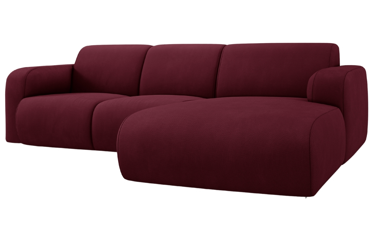 Windsor & Co Bordově červená rohová pohovka Lola 250 cm