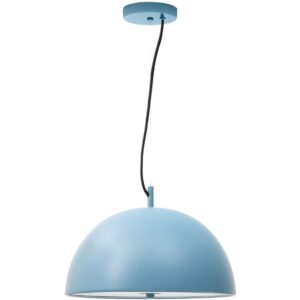 Modré kovové závěsné světlo Kave Home Catlar 40 cm