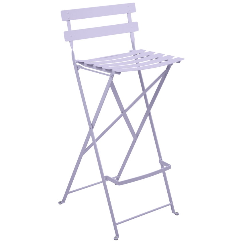 Fialová kovová skládací barová židle Fermob Bistro 74 cm
