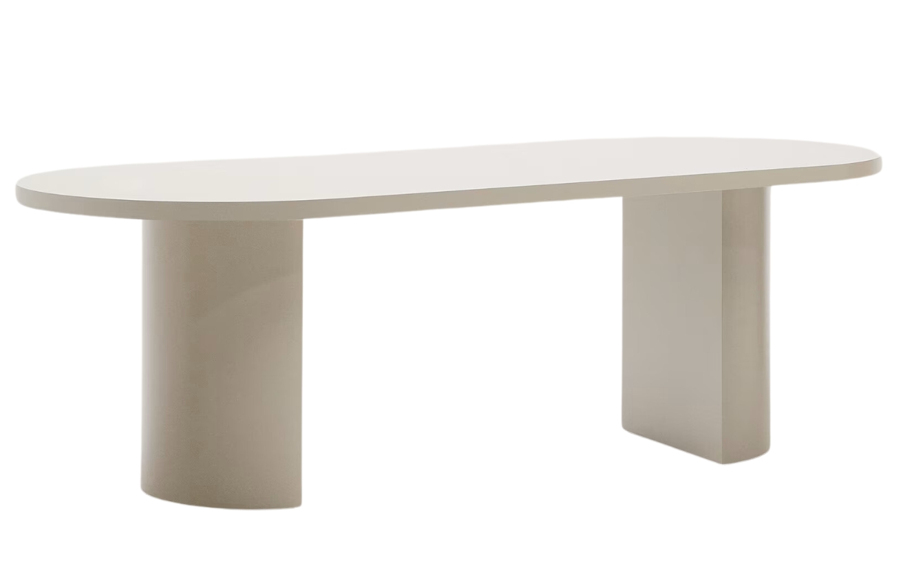 Kave Home Krémový lakovaný jídelní stůl Nealy 240 x 100 cm