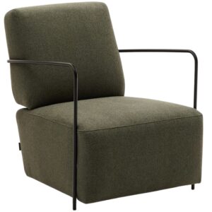 Kave Home Zelené čalouněné křeslo Gamer
