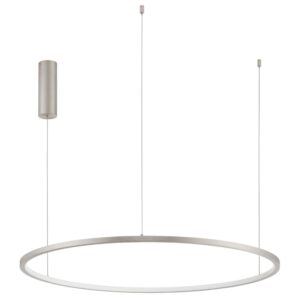Stříbrné kovové závěsné LED světlo Nova Luce Tarquin 80 cm