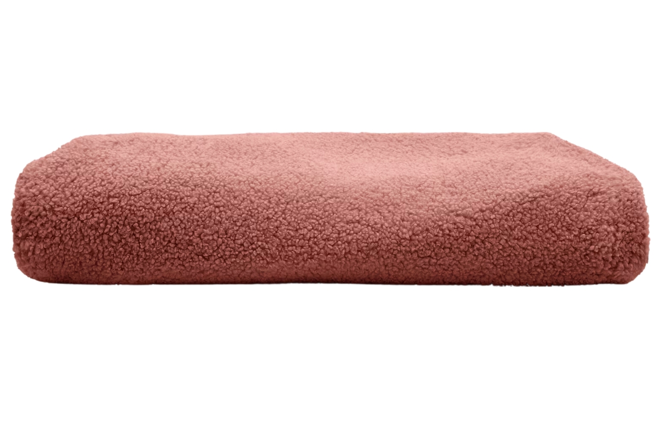 Kave Home Terakotově červený bouclé potah na taburet Kaeli 60 cm