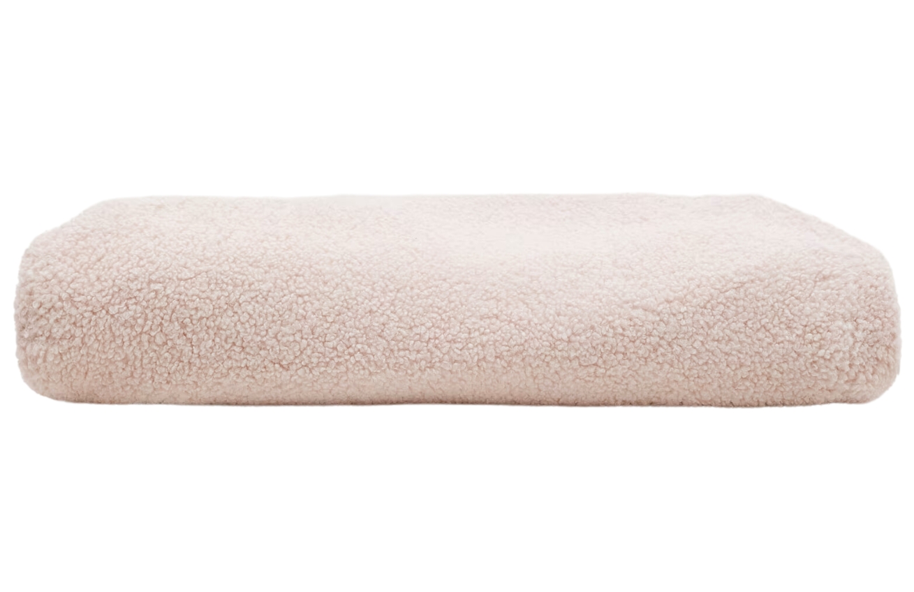 Kave Home Růžový bouclé potah na taburet Kaeli 43 cm