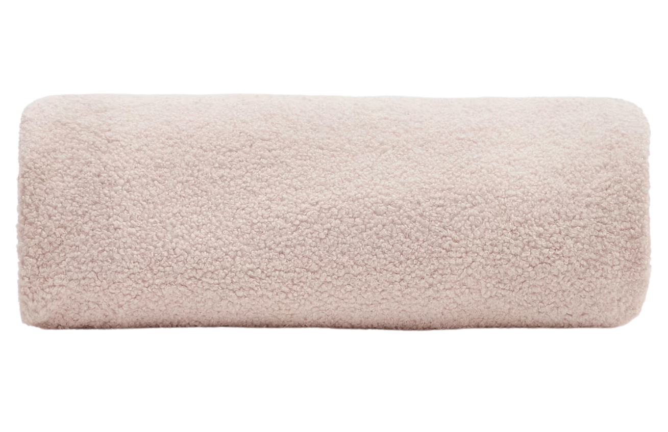 Kave Home Růžový bouclé potah na taburet Kaeli 120 cm