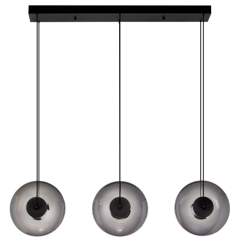 Kouřově šedé skleněné závěsné LED světlo Nova Luce Ballet 102 cm